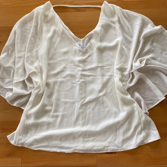 NWT New York & Co. Flowy Blouse W/ Cape - Picture 1 of 8